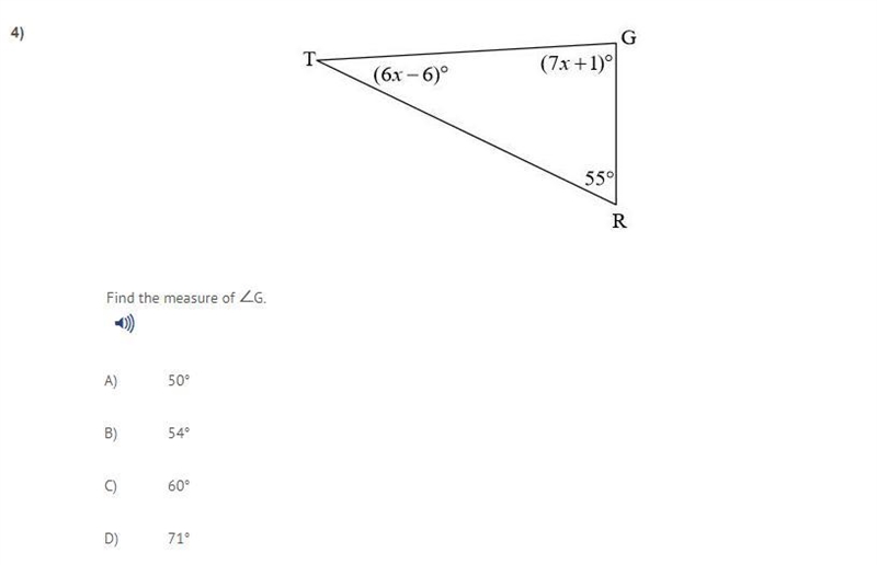 Find the measure of ∠G-example-1