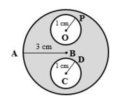 Find the area of the shaded regions. Give your answer as a completely simplified exact-example-1