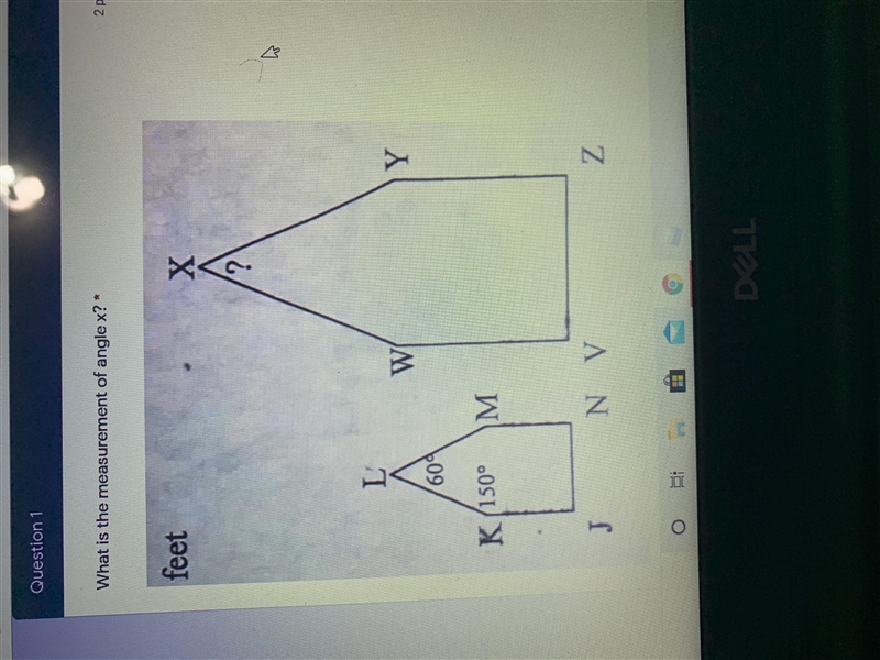 What is the measurement of angle X-example-1