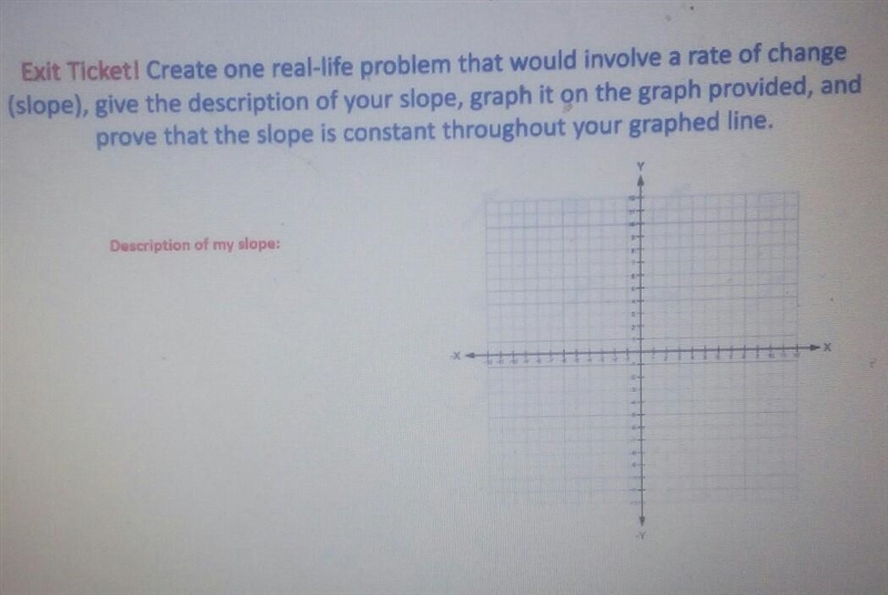 Can someone please create a real life problem involving rate of change? ​-example-1