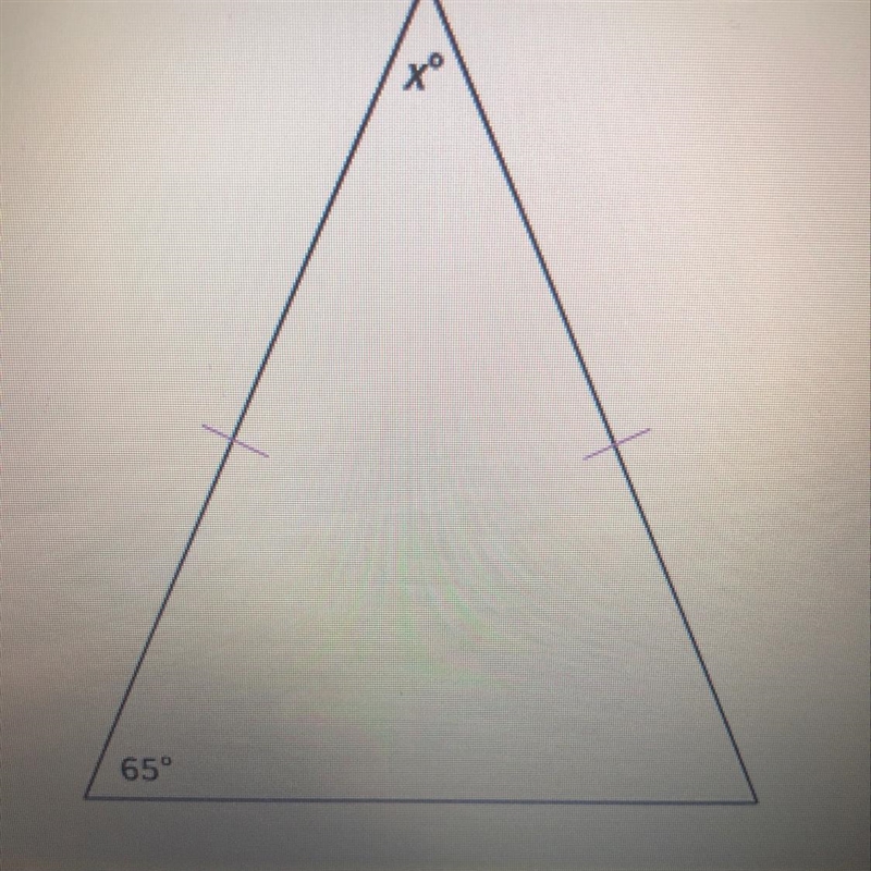 Please help Look at the figure. Find the value of x. 50 65 60 55-example-1