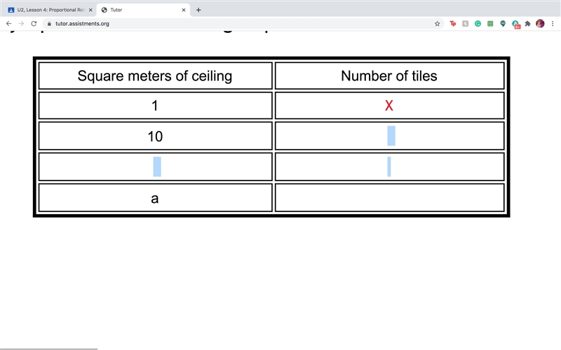 Help plz A certain ceiling is made up of tiles. Every square meter of ceiling requires-example-1