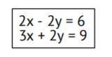 PLZ HELP Solve the system of equations. A) x = 0, y = 3 C) x = 1, y = -2 B) x = 3, y-example-1