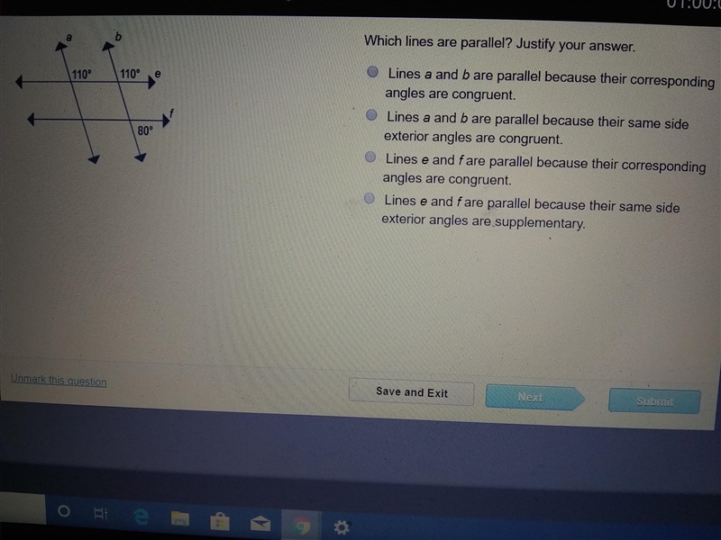 Which lines are parallel? Justify your answer-example-1