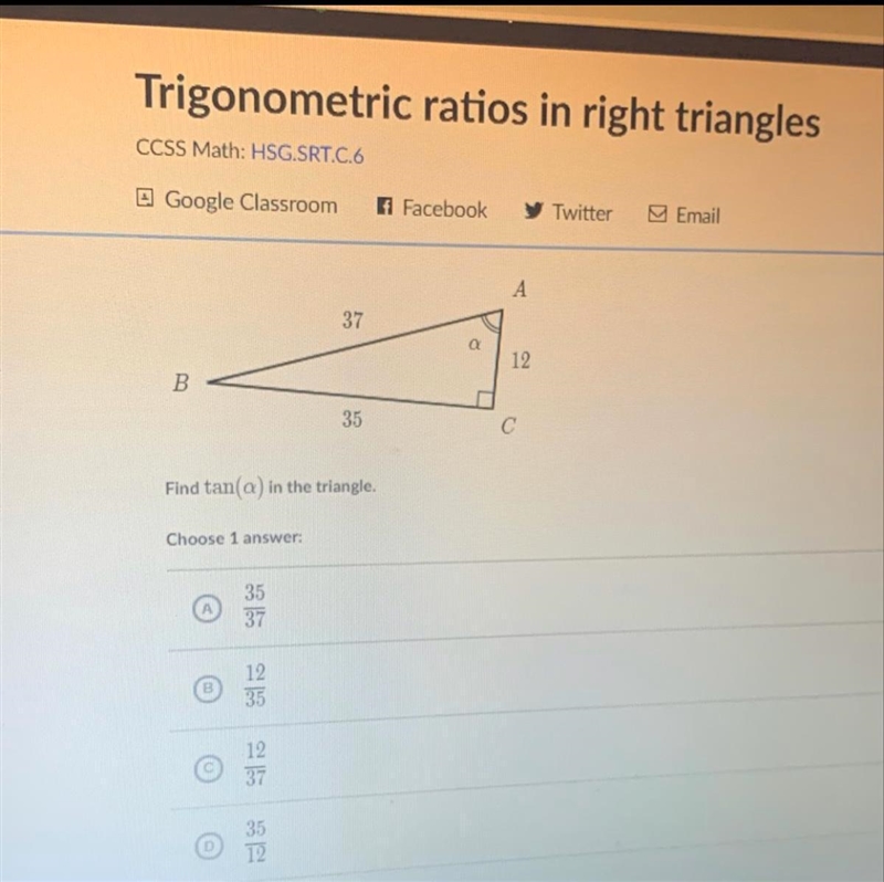 Trigonometric ratios in rig triangles pls help-example-1