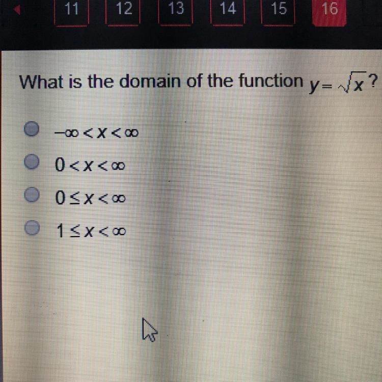 What is the domain of the function y=vx 2 0 03X<< 1-example-1