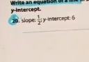 Slope-intercept form find out the y intercept and slope-example-1