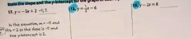 Slope-intercept form find out the y intercept and slope-example-2