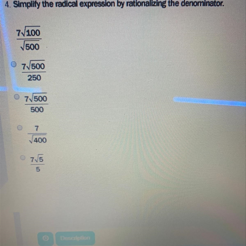 Simplify the radical expression by rationalizing the denominator.-example-1