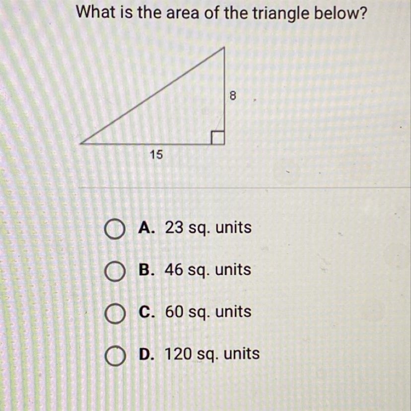 What is the area of the triangle below? HELP ASAP-example-1