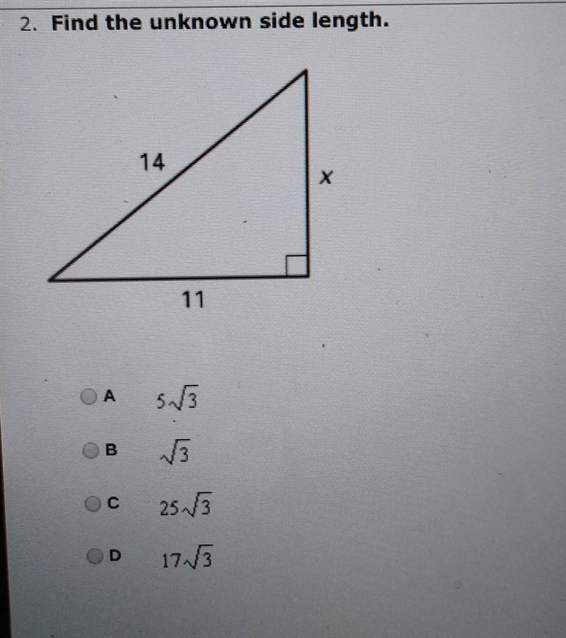 CAN YOU PLEASE HELP ME? find the unknown side length *CAN YOU PLEASE SHOW YOUR WORK-example-1