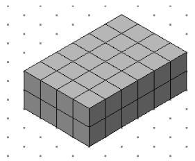 If each cube represents 0.25 in3, what is the volume of the prism? A) 6 in3 B) 12 in-example-1