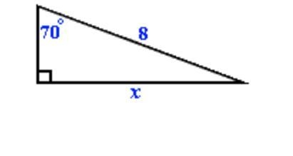 Enter the trigonometric equation you would use to solve for x in the following right-example-1