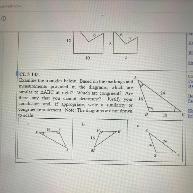 Need some help with congruence and similarity (Picture bellow)-example-1