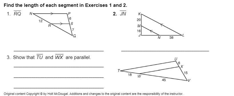 Find the length of each segment in Exercises 1 and 2.-example-1