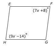 EFGH is a parallelogram. Angle G Equals what degrees-example-1