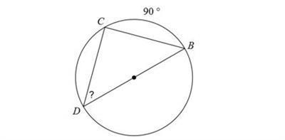 Find the measurement of the inscribed angle CDB indicated below-example-1