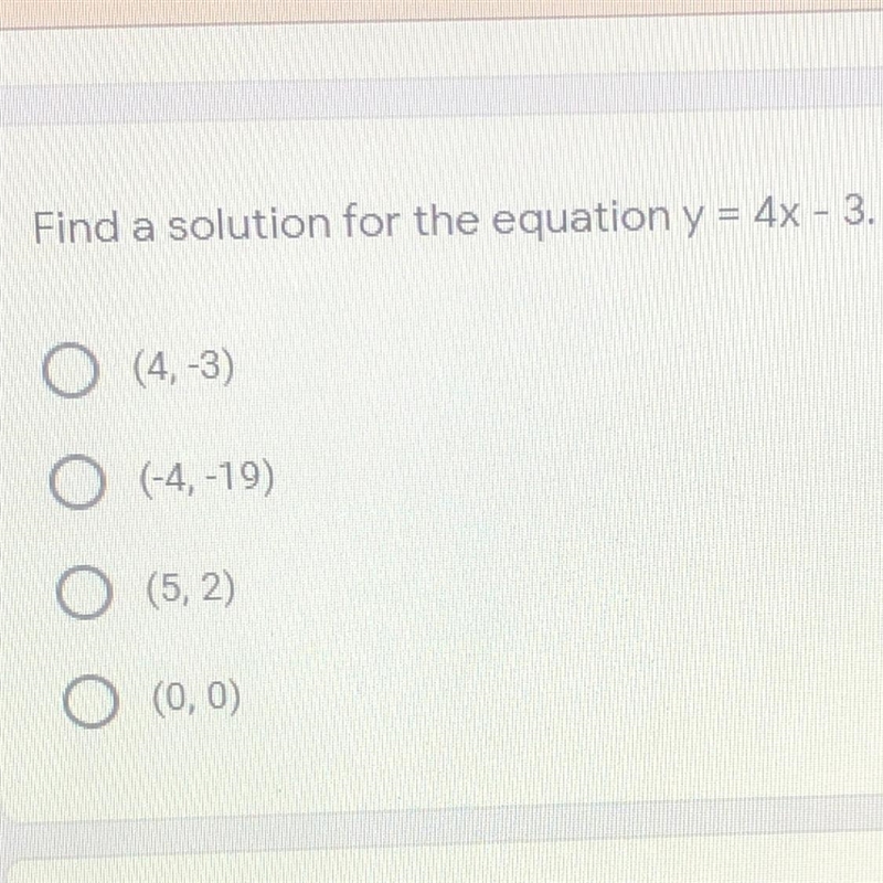 Find the solution for the equation y=4x-3-example-1