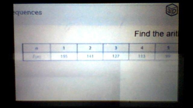 HELP DUE AT 11:59!!!!! 1.Write the arithmetic sequences that would find the nth term-example-1