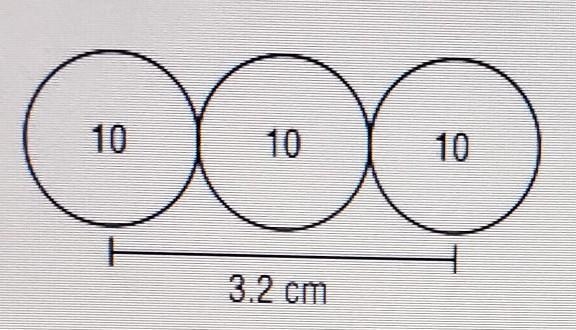 Three identical circular coins are lined up in a row as shown (the 10s represent their-example-1