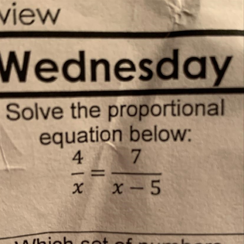 Solve the proportional equation-example-1