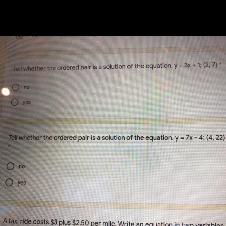 Help I need to know if those two problems are a solution or not?-example-1