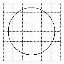 Referring to the figure, the circle shown is drawn on grids. Find A ÷ r and A ÷ r-example-1