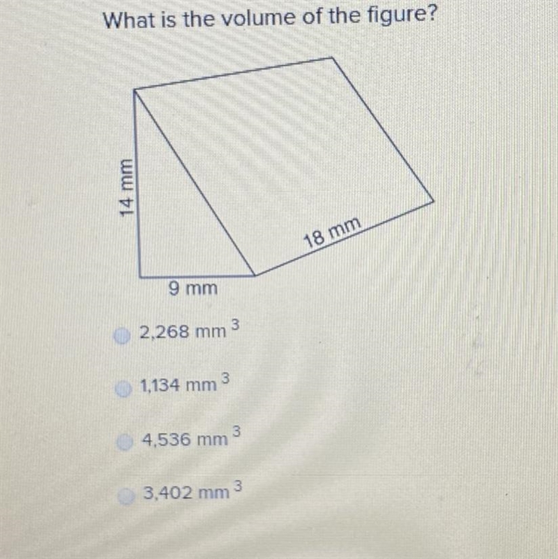 A 2,268 mm 3 B 1,134 mm 3 C 4,536 mm 3 D 3,402 mm e-example-1