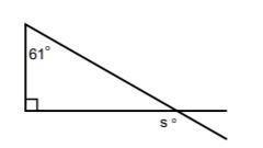 What is the degree measure of s? A) 106° B) 122° C) 131° D) 151°-example-1