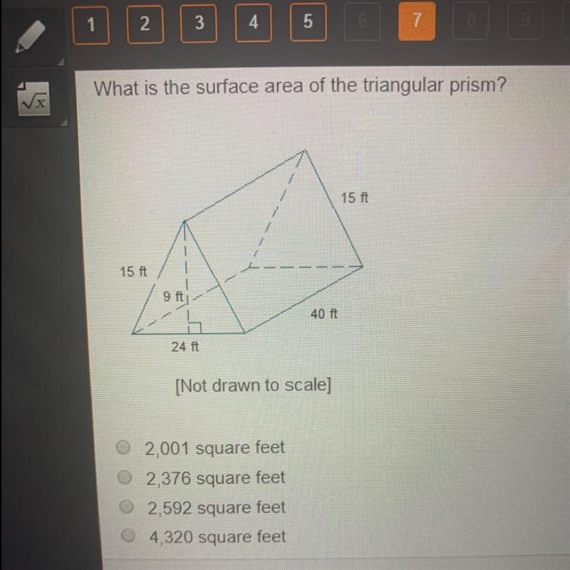 What is the surface area of the triangular prism?-example-1