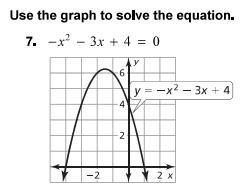 Please solve these two questions :) - Use the graphs to solve the equations provided-example-1