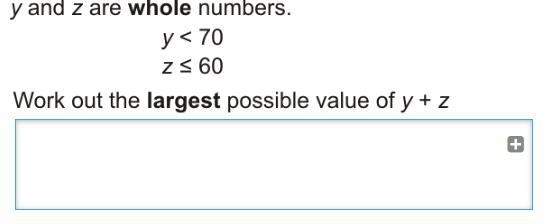 Realy easy question for soo many points y and z are whole numbers. y<70 and z less-example-1