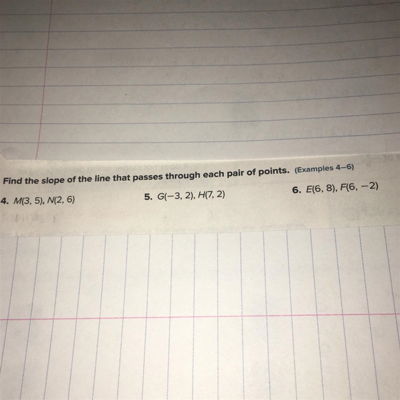 Find the Slope of the line that passes through each pair of Points.-example-1