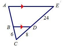 Find the length of AB. A. 16 B. 18 C. 22 D. 32 The answer is B.18-example-1