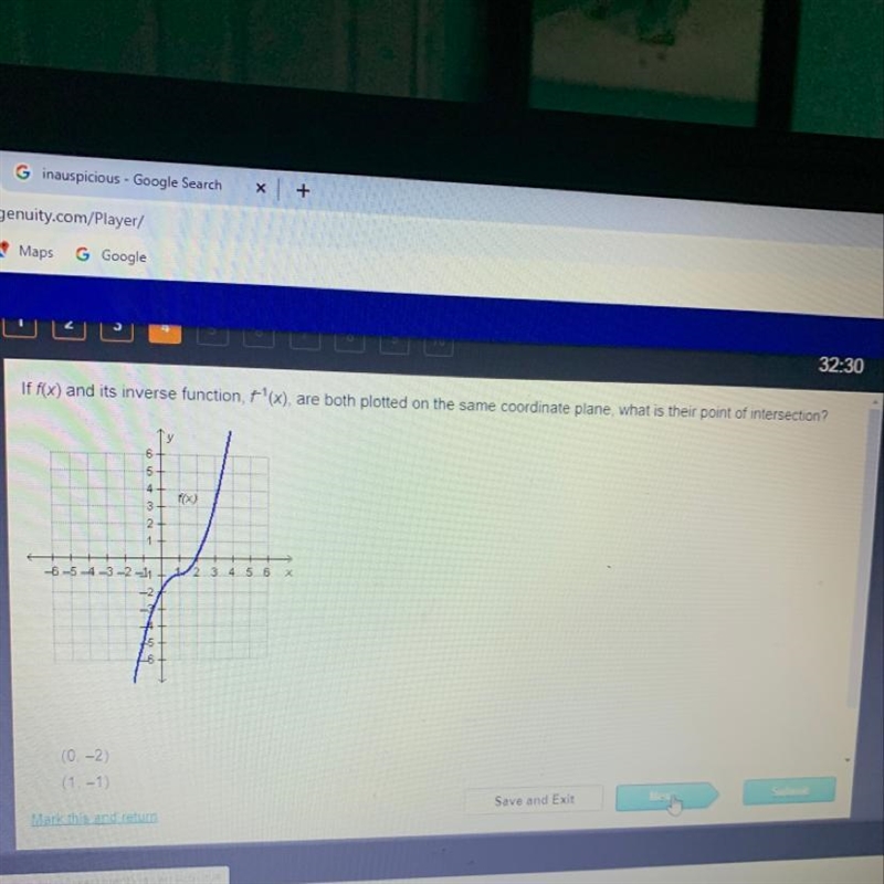 If f(x) and its inverse function, F(x), are both plotted on the same coordinate plane-example-1