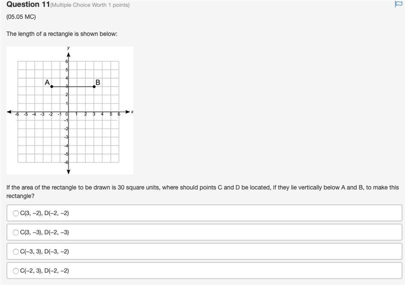 Question 11 (Multiple Choice Worth 1 points) (05.05 MC) The length of a rectangle-example-1