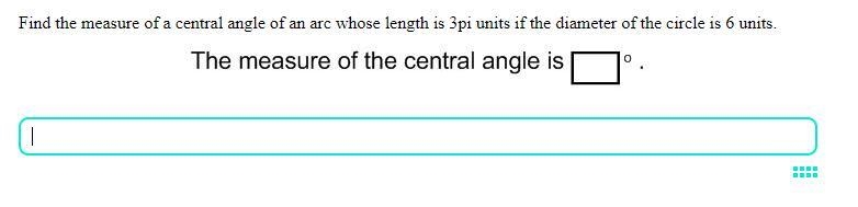 Need help with this please: Find the measure of a central angle of an arc whose length-example-1