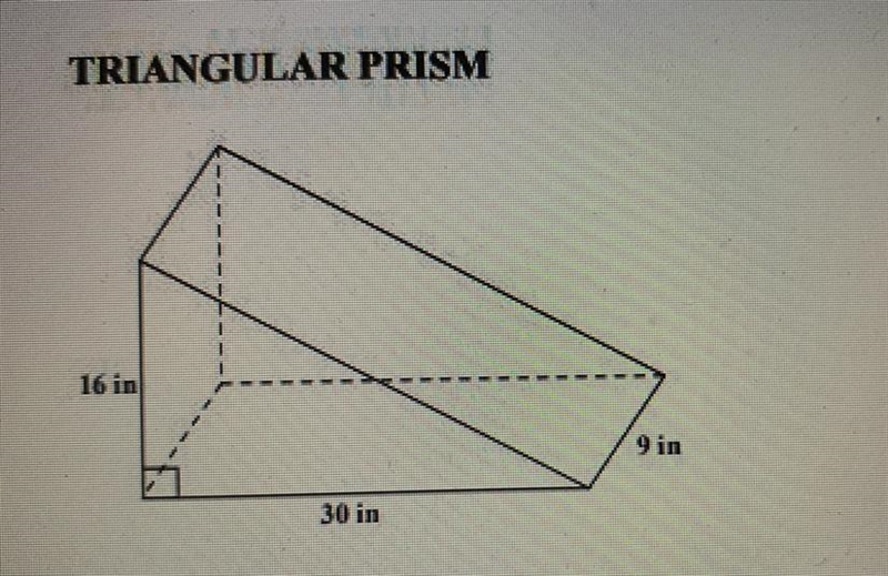 Find the surface area AND the volume of the triangular prism-example-1