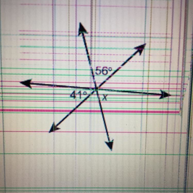 What is the measure x? Enter your answer in the box . X=-example-1