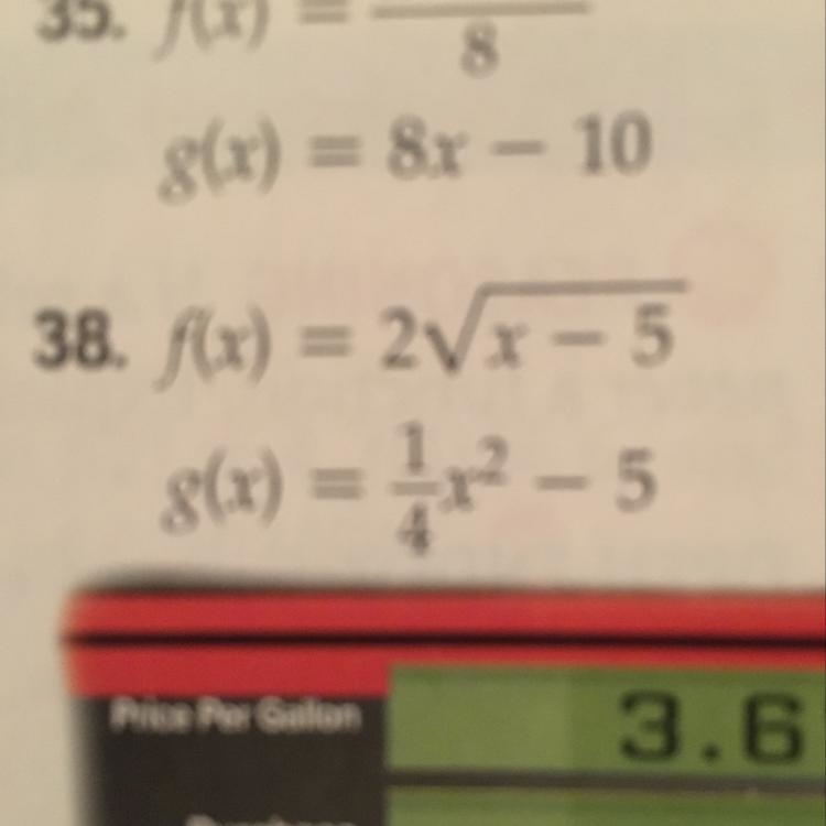 Determine whether each pair of functions are inverse functions. Write yes or no. (Fog-example-1