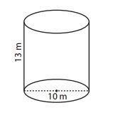 Find the exact volume of the cylinder. A) 65π m3 B) 130π m3 C) 260π m3 D) 325π m3-example-1