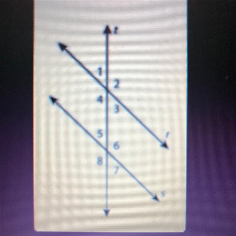 Lines r and a are parrallel.if m<2=110,what is m<7?-example-1