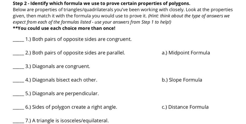 Identify which formula we use to prove certain properties of polygons. Below are the-example-1