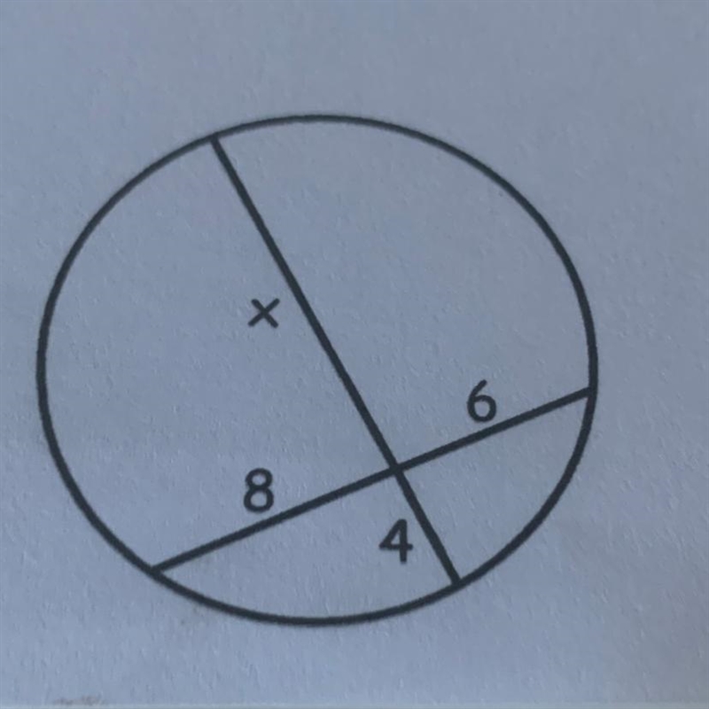 Find the value of x A) 6.0 B) 7.7 C) 60 D) 12-example-1