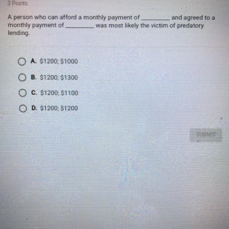 A person who can afford a monthly payment of and agreed to a monthly payment of was-example-1