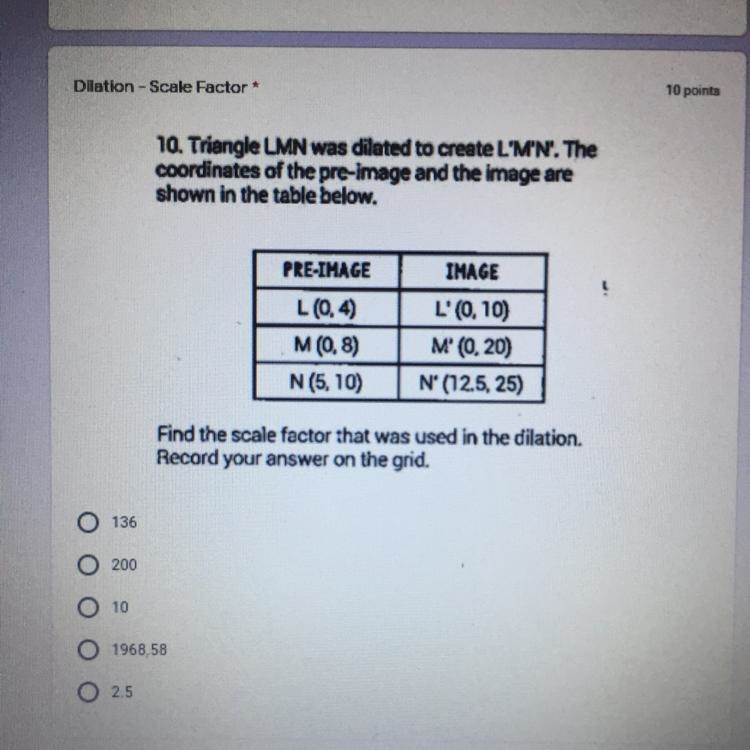 Can some one help with dilation scale factor-example-1