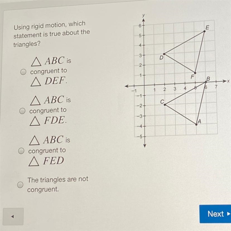 NEED HELP ASP WITHE CORRECT ANSWER AND WILL GIVE YOU 14 POINTS !!!!! Using rigid motion-example-1