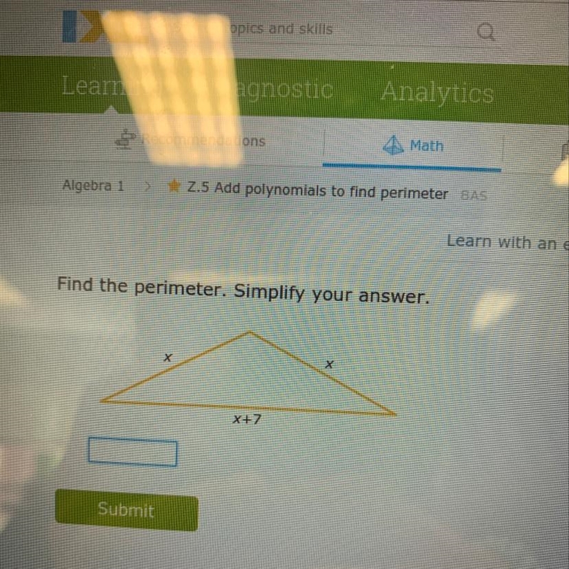 The perimeter of this triangle-example-1