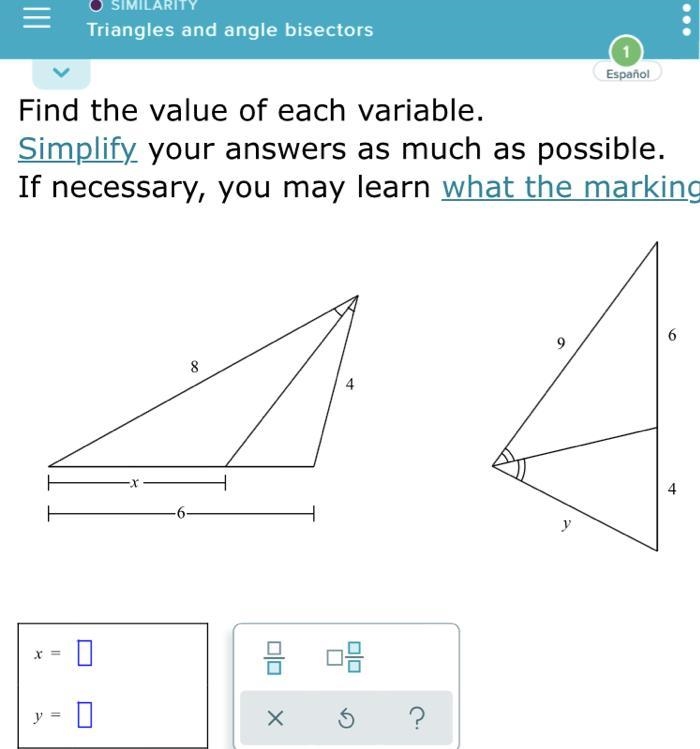 Triangles & Angle Bisectors ‼️ can somebody help me find the answer to X &amp-example-1