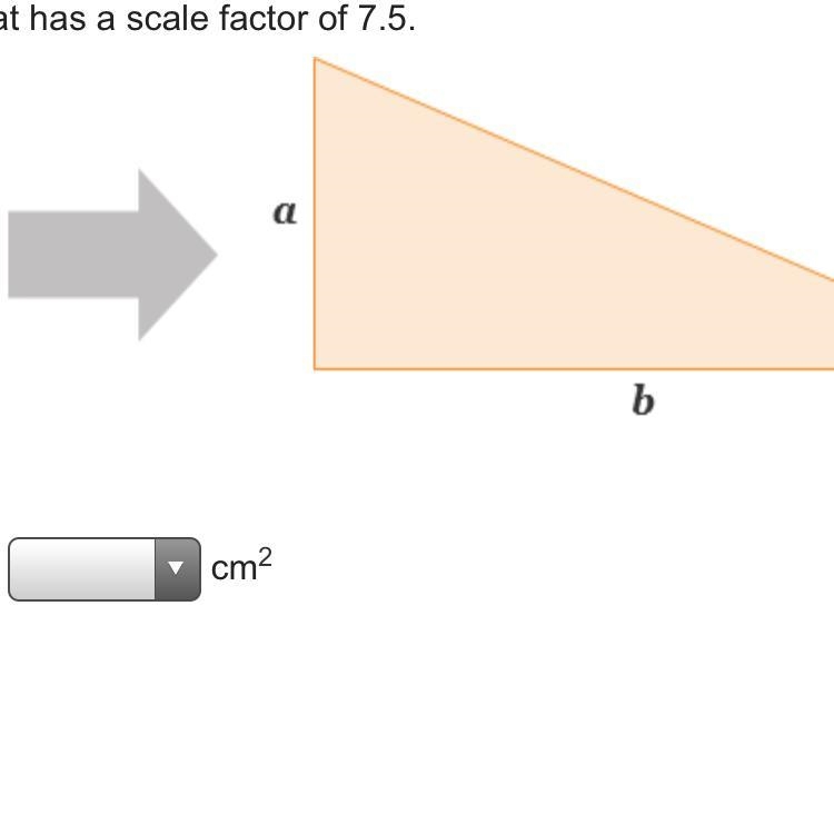 Consider the enlargement of a triangle that has a scale factor of 7.5. A small triangle-example-1